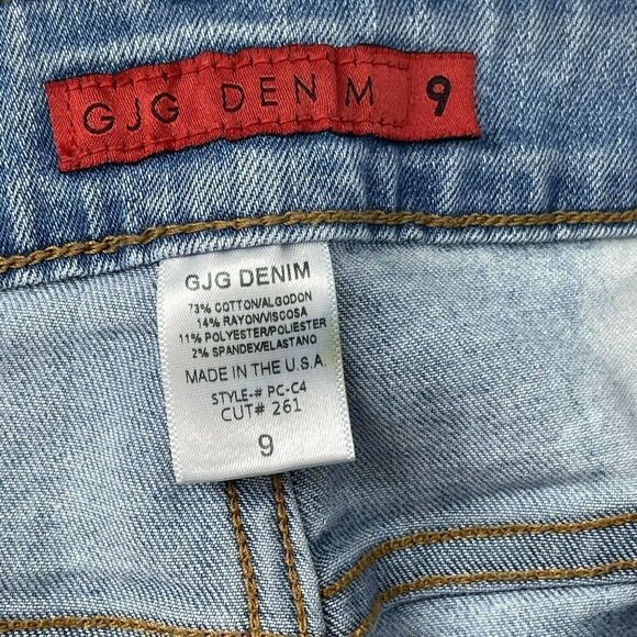 GJG Jeans Light Wash Skinny Stretch Fit Blue Juniors Size 9 Casual Pants Denim - Picture 5 of 5